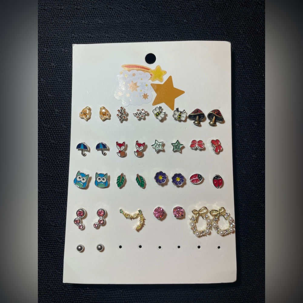 Charming Kids Earring Set - Multicolor